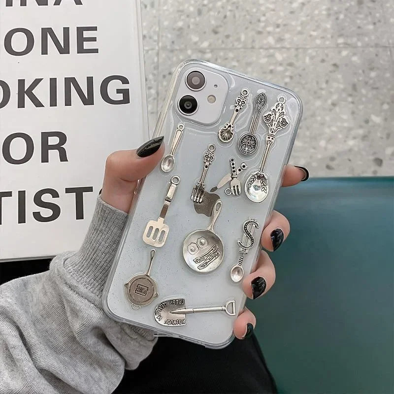 3D Cooker Transparent Case for iPhone