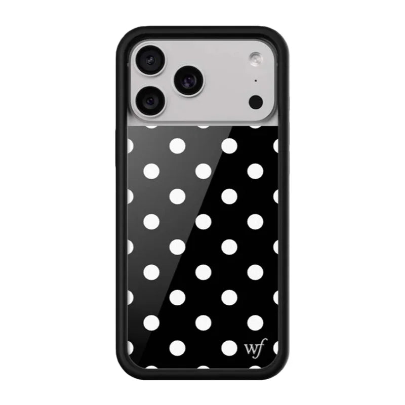 Wildflower 3D Cute Black white brown yellow Polka Dots Phone case For iPhone