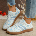 New Women's Floral Sport Shoes Comfortable Breathable Single Shoes Outsole Round Toe Casual Style Female Lightweight Sneakers