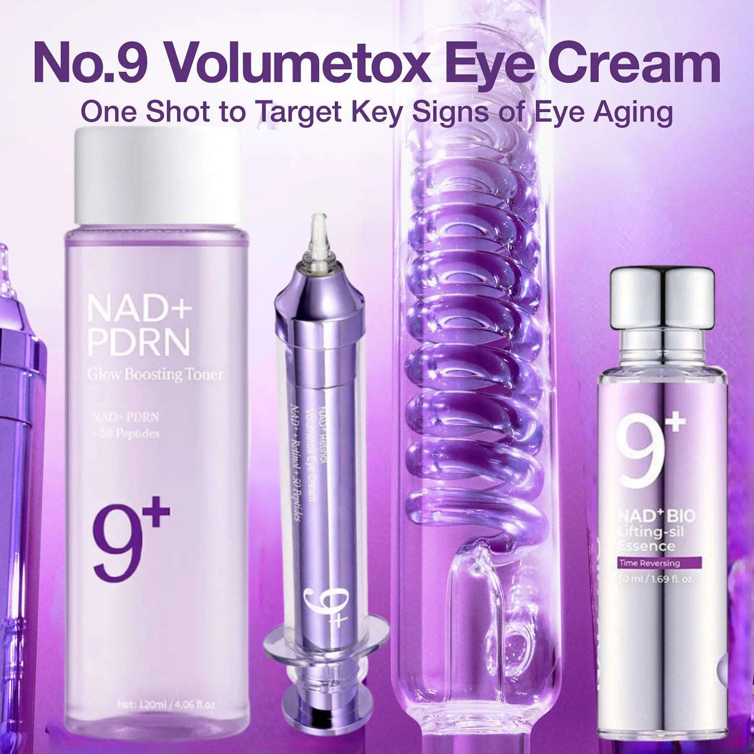 Korean NAD PDRN Glow Boosting Toner BIO Lifting-sil Essence Retinol Volmetox Eye Cream Anti Wrinkle Fade Fine Lines Skin Care