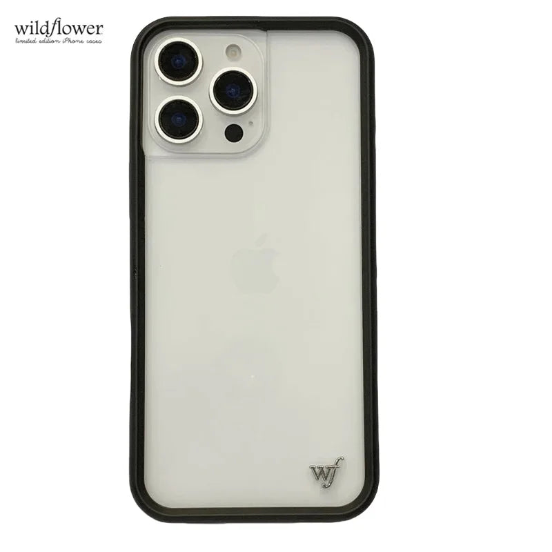 Wildflower Transparent Anti-Fall Phone Case for iPhone