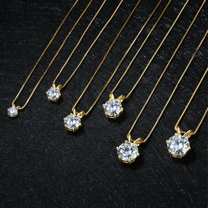 5-11mm 4CT 5CT D-E Moissanite Solitaire Pendant Necklace For Women Real 925 Silver Original Jewelry With GRA Certificate 0.5-3CT