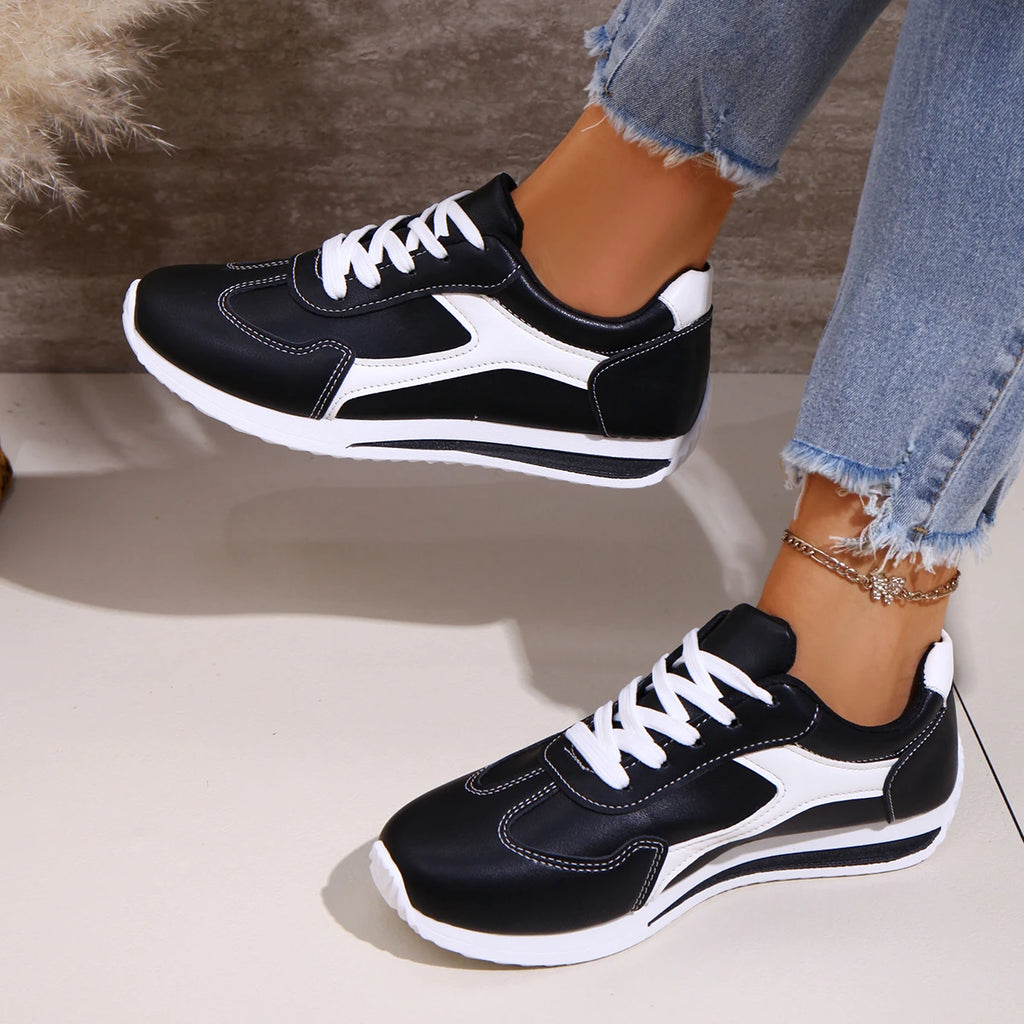 Women's Casual Sports Shoes Spring Autumn Seasonal Retro Style Round Toe Lace Up Comfortable Flat Shoes for Women