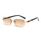 Rimless Sunglasses Rectangle Frame