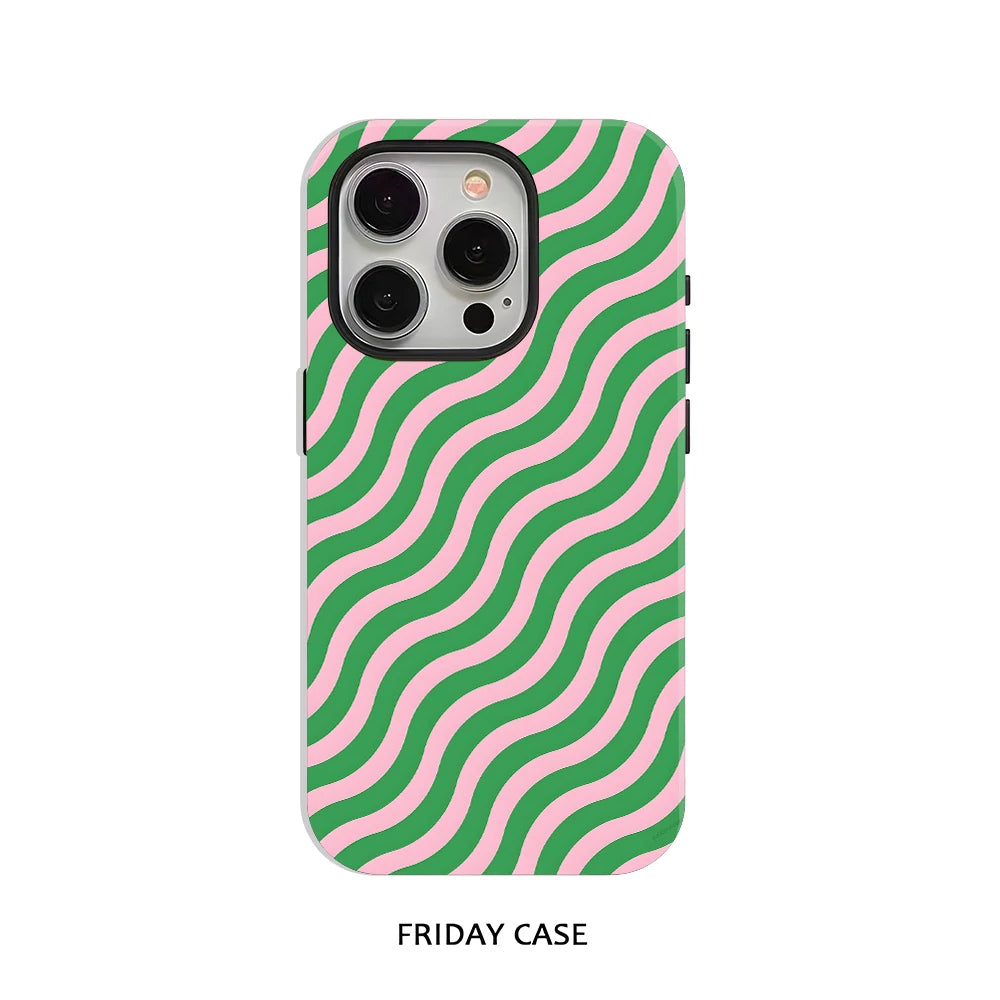 INS Retro Geometric Floral Phone Case for iPhone
