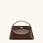 JW PEI Carmen Lock Handbag 2026 New Women's Crossbody Small Square Turnlock Closure Purse Minimalist Vegan Leather Shoulder Bag