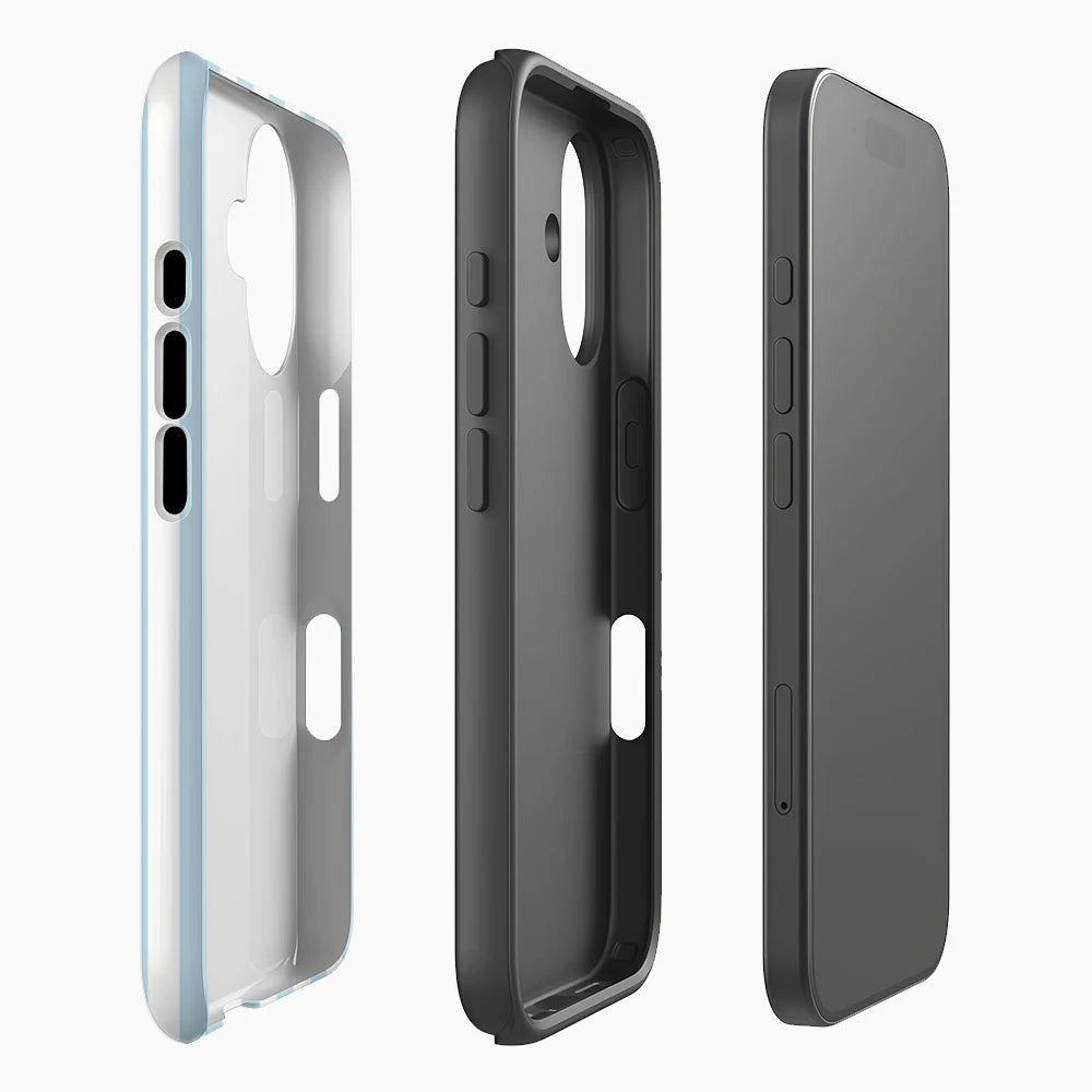Light Blue White Vertical Stripes Phone Case for IPhone