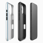 Light Blue White Vertical Stripes Phone Case for IPhone