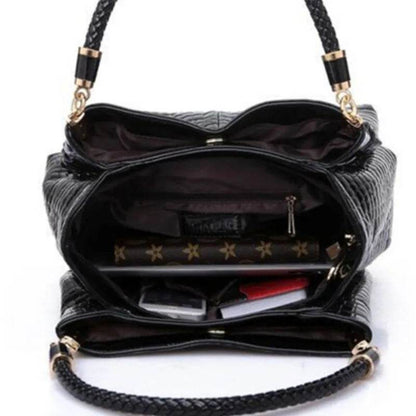 Women Crocodile Pu Leather Messenger Bags Large Capacity Women Bags Handbags Ladies Casual Totes Satchel Women Shoulder Bag - Imbasat