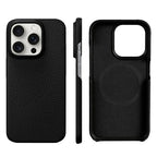 Cowhide Lychee Leather Phone Case for iPhone
