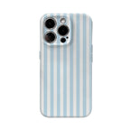 Light Blue White Vertical Stripes Phone Case for IPhone