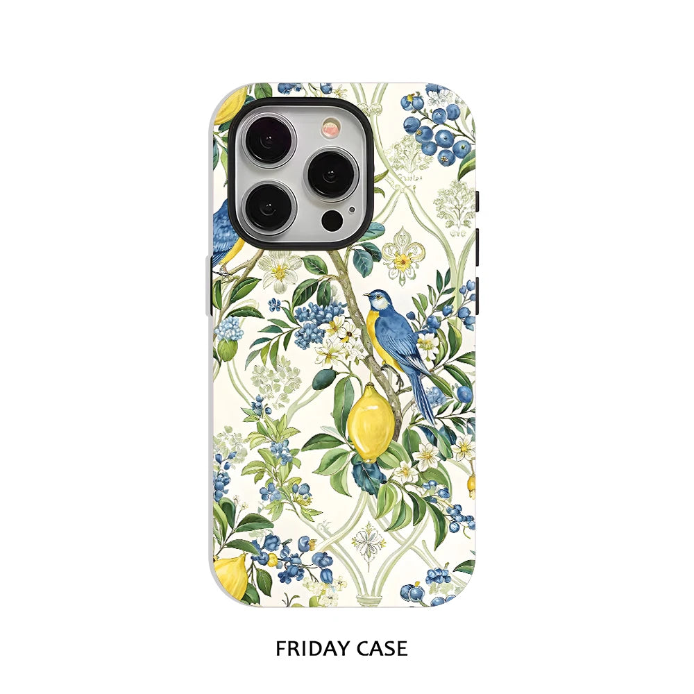 INS Retro Geometric Floral Phone Case for iPhone