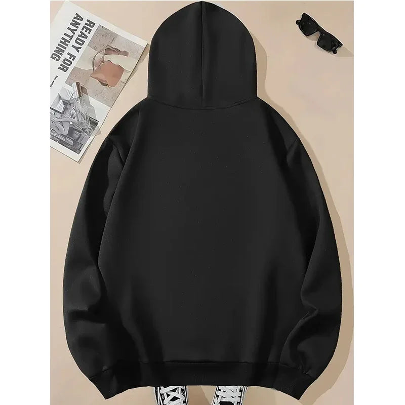 Girls Pink 67 Number Print Hoodies Women's Fashion Casual Sweatshirts Fall Winter Long Sleeve Streetwear Pullovers Clothing