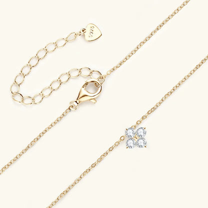 OEVAS 100% 925 Sterling Silver 0.4CT Moissanite Diamond Pendant Necklace For Women Sparkling Clavicle Chain Party Fine Jewelry