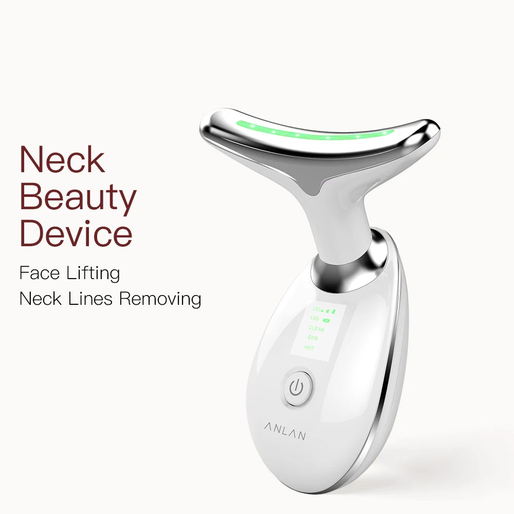 ANLAN Neck Face Beauty Device EMS Facial Neck Lifting 3 Colors Light Skincare Skin Tighten Reduce Double Chin Skin Care Tools