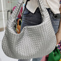 2025 Trendy Woven Hobo Bag for Women Vegan Leather Handmade Tote Handbag Fashion Large Capacity All-Match Shoulder Underarm Bags
