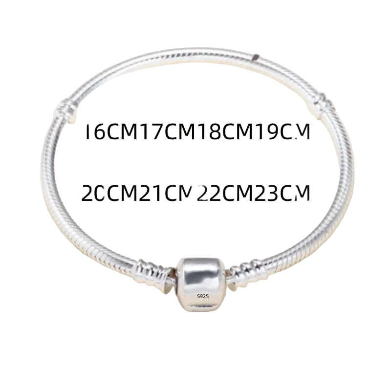 Handmade Original Fine Jewelry 925 Sterling Silver Charm Bracelet Soft Smooth Snake Bone Bracelets For Women