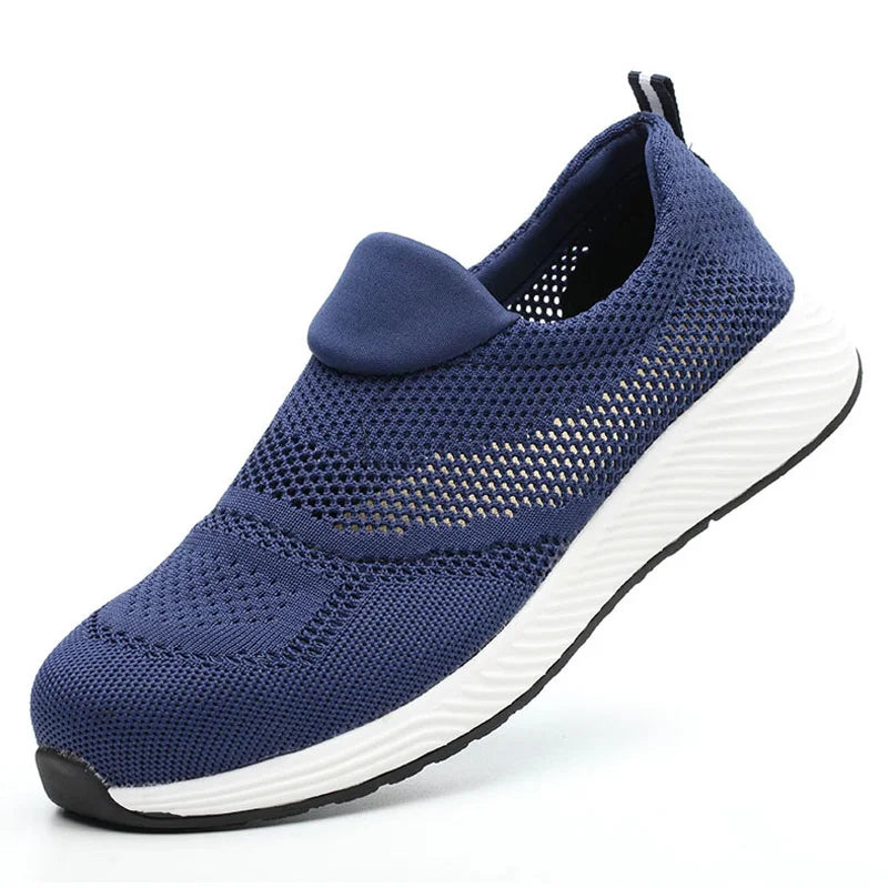 Mesh Lightweight Work Sneakers Steel Toe Men Women Work Safety Shoes Breathable