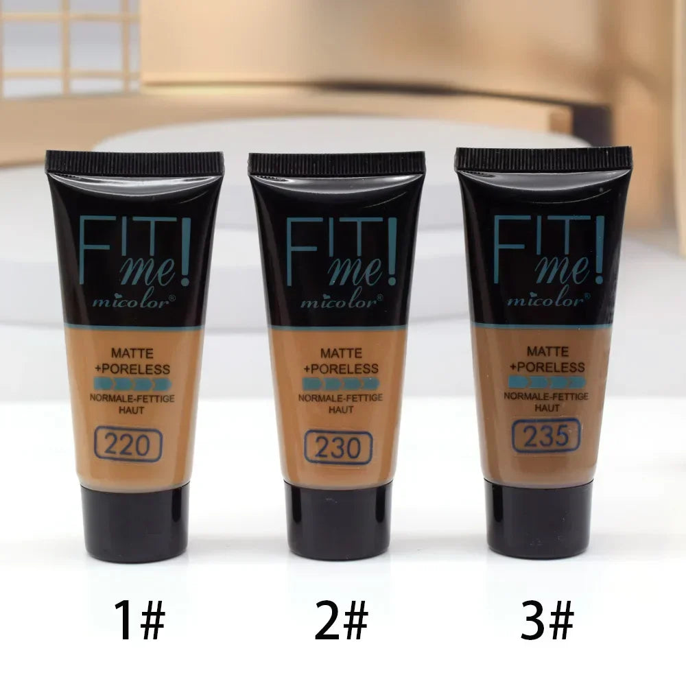 2 IN 1 Liquid Foundation Full Concealer Waterproof Base Cover Dark Circles Matte Black Skin Face Foundation Cream Makeup