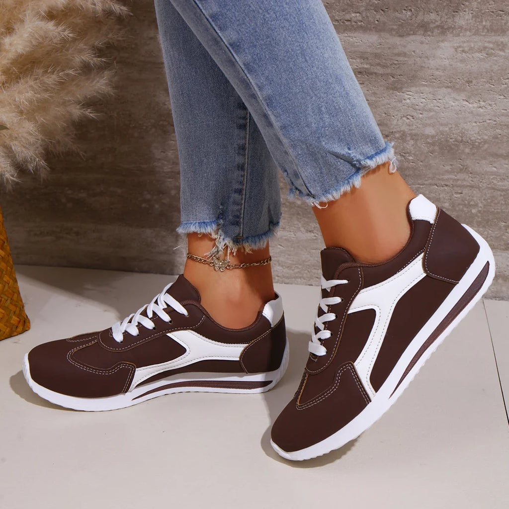 Women's Casual Sports Shoes Spring Autumn Seasonal Retro Style Round Toe Lace Up Comfortable Flat Shoes for Women