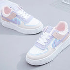 Lace-up Flat Casual Shoes Comfortable Thick-soled Round-toe Breathable