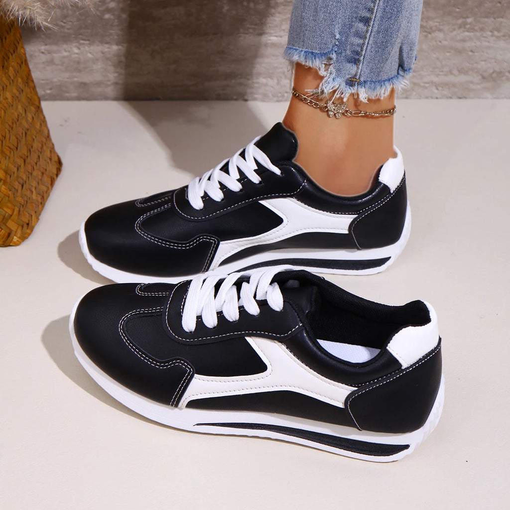 Women's Casual Sports Shoes Spring Autumn Seasonal Retro Style Round Toe Lace Up Comfortable Flat Shoes for Women