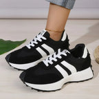 Women's Fashion Chunky Thick Sole Hidden Heel Daddy Sneakers Versatile Lace Up Casual Sports Walking Shoes For Daily Wear
