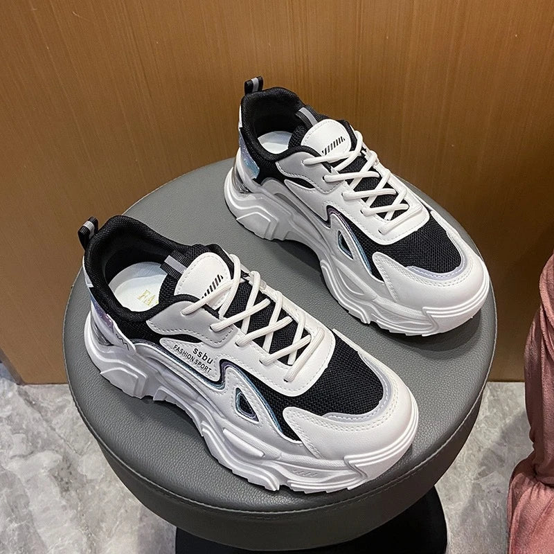 Casual Mesh Breathable Chunky Sneakers Women's Daily Running