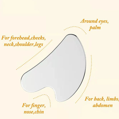 3PC Stainless Steel Gua Sha Scraper Skin Beauty Care Face Massager Full Body Neck Guasha Detox SPA Masssage Tool Stress Relax