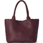 Woven Tote Bag Womens Purse Vegan Leather Shoulder Handbags - Fashion Summer Beach Tote Bags - Large Travel Totes