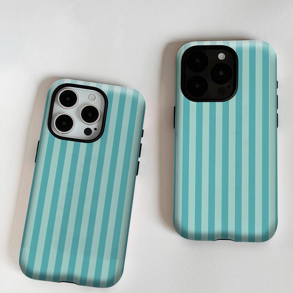 Mint Stripe Magnetic Phone Case for IPhone