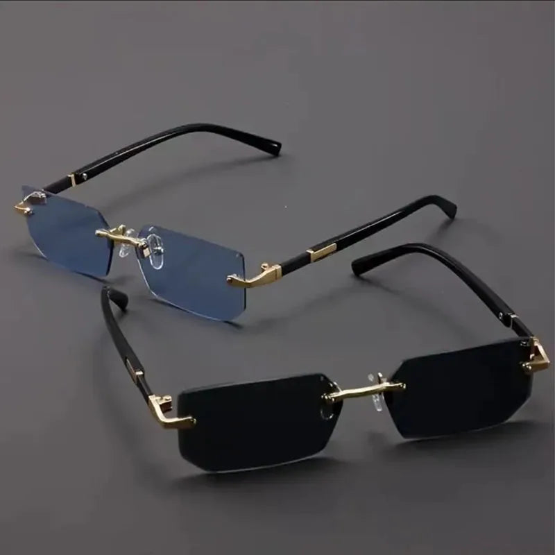 Rimless Sunglasses Rectangle Frame