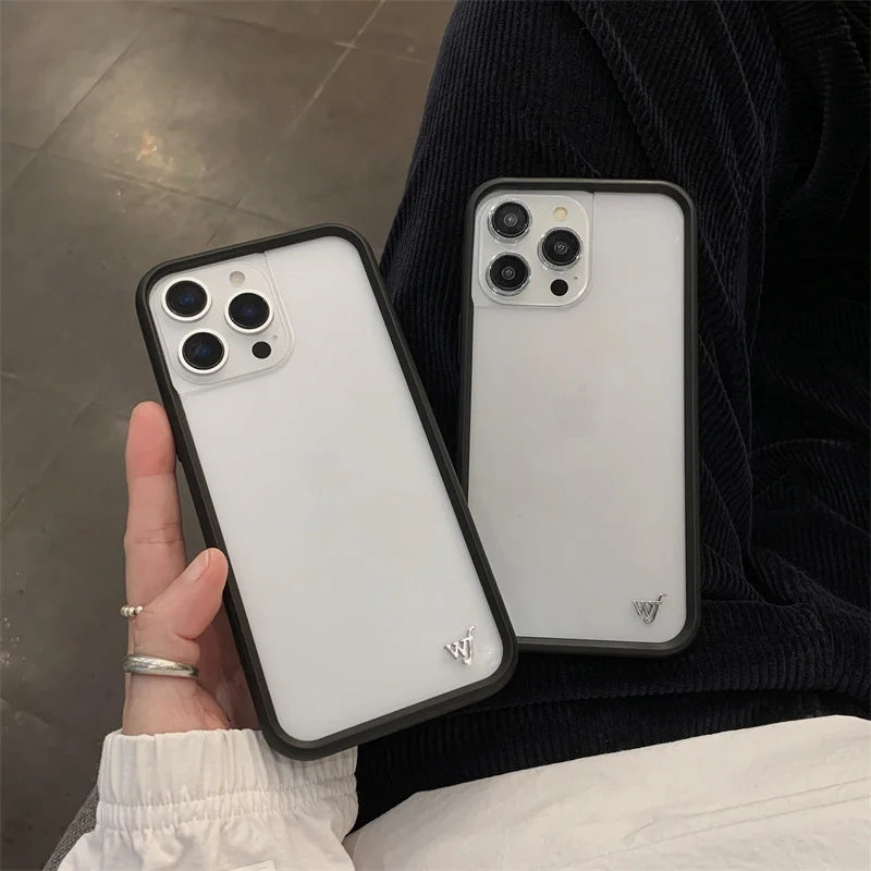 Wildflower Transparent Anti-Fall Phone Case for iPhone