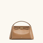 JW PEI Carmen Lock Handbag 2026 New Women's Crossbody Small Square Turnlock Closure Purse Minimalist Vegan Leather Shoulder Bag