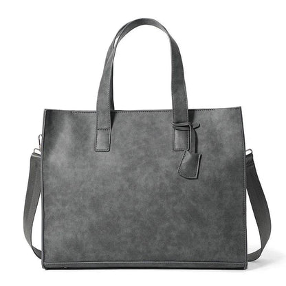 Luxury Soft Leather Handbag For Men Vintage Large Capacity Tote Bag Weekend Male Shoulder Messenger Bag Casual Crossbody Bag - Imbasat