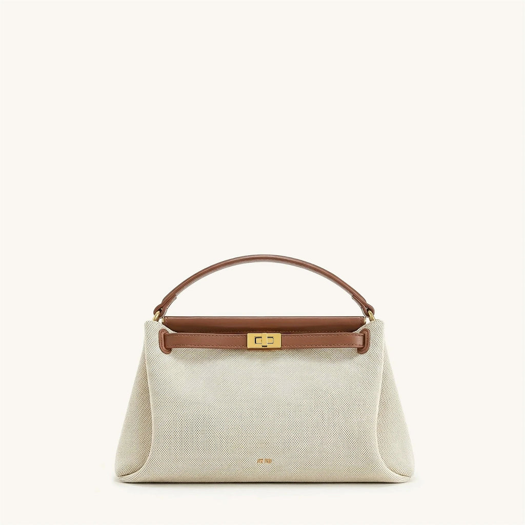 JW PEI Carmen Lock Handbag   Crossbody Small Square Turnlock Closure Purse Minimalist Vegan Leather