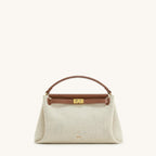 JW PEI Carmen Lock Handbag   Crossbody Small Square Turnlock Closure Purse Minimalist Vegan Leather