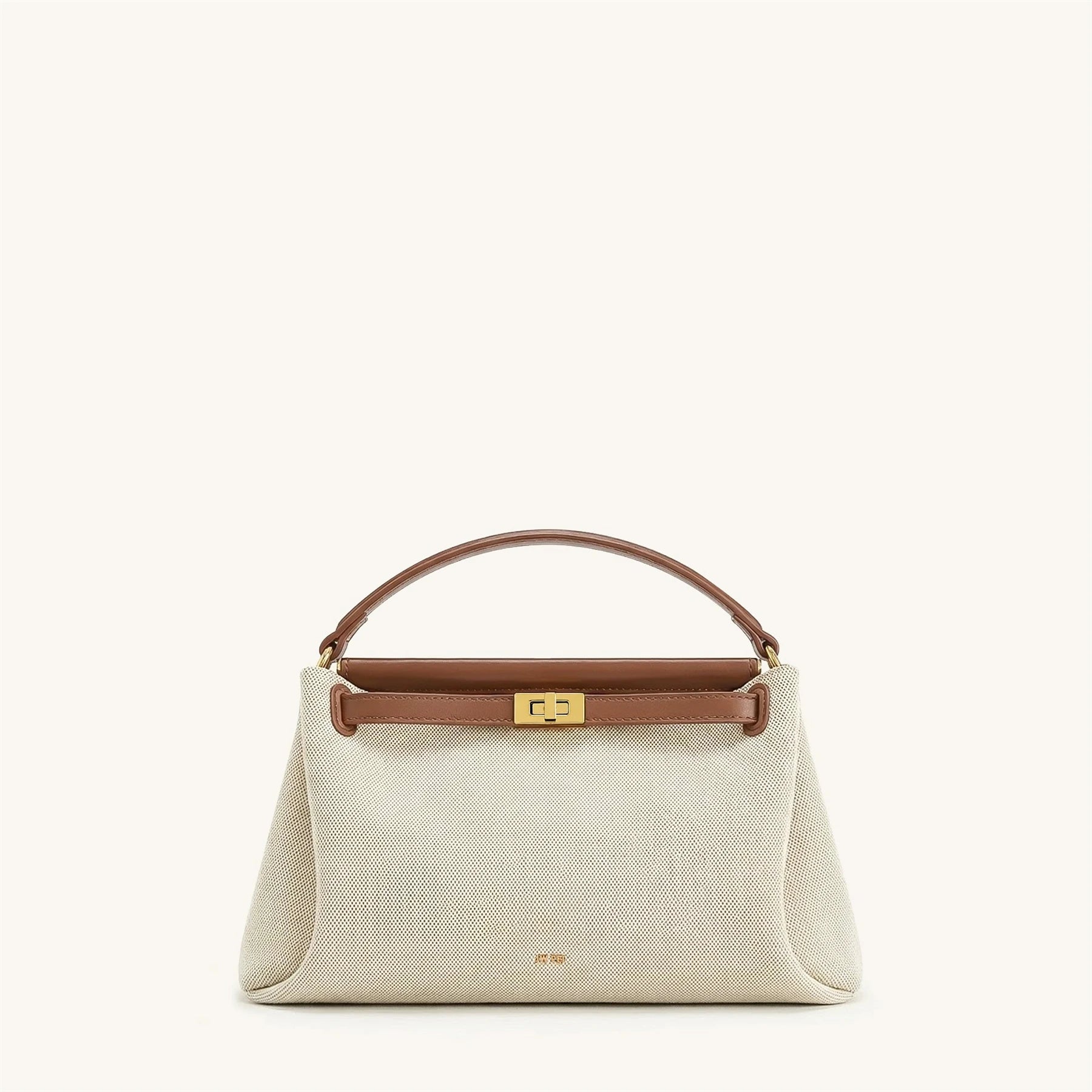 JW PEI Carmen Lock Handbag   Crossbody Small Square Turnlock Closure Purse Minimalist Vegan Leather