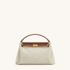 JW PEI Carmen Lock Handbag 2026 New Women's Crossbody Small Square Turnlock Closure Purse Minimalist Vegan Leather Shoulder Bag