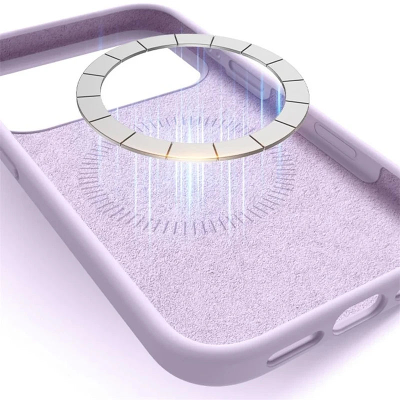 Slim Liquid Silicone Magnetic Magsafe Case for IPhone