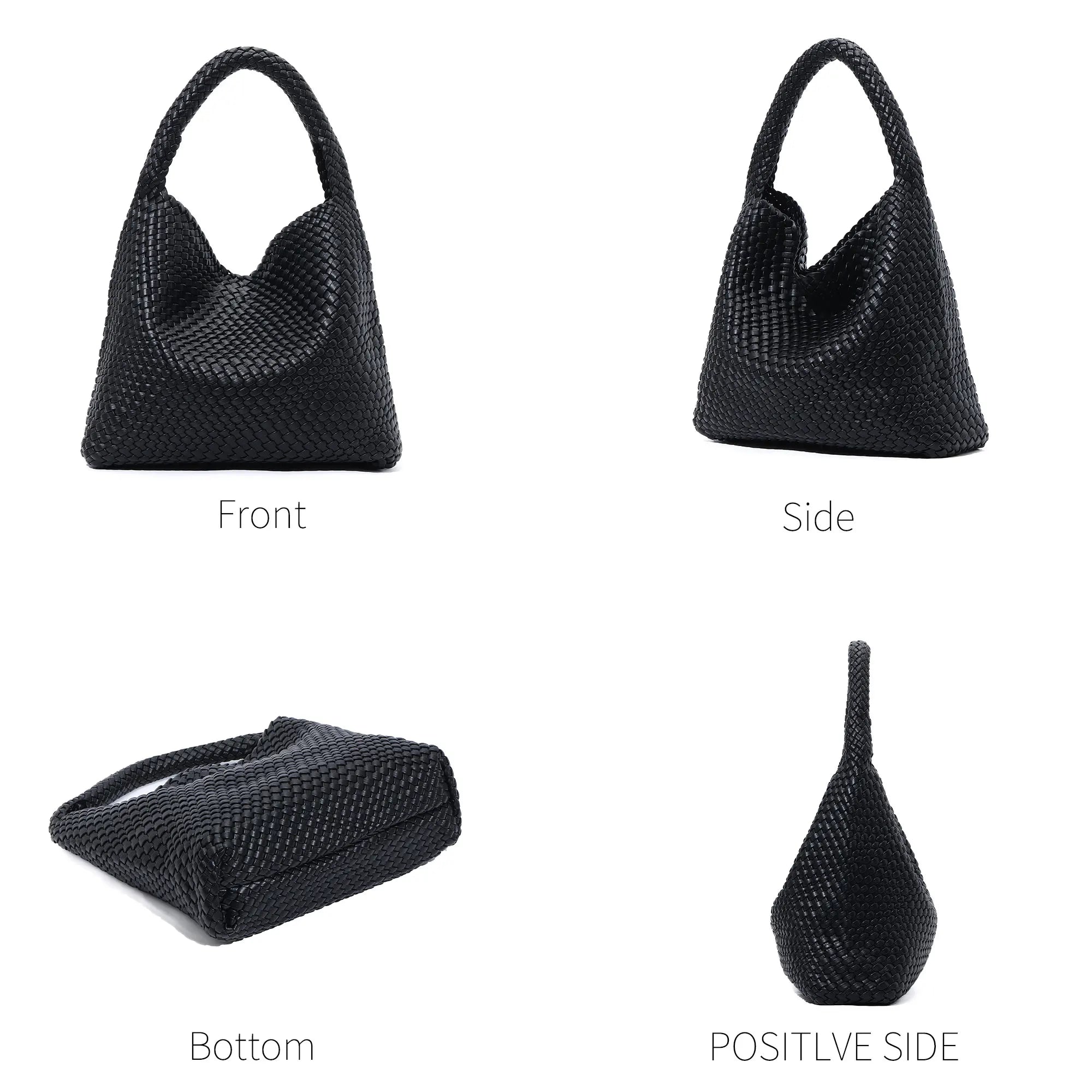 Large Woven Tote Bag for Women with Purse Fashion Shoulder Hobo Underarm Bags Woven Soft Vegan Leather Handbag