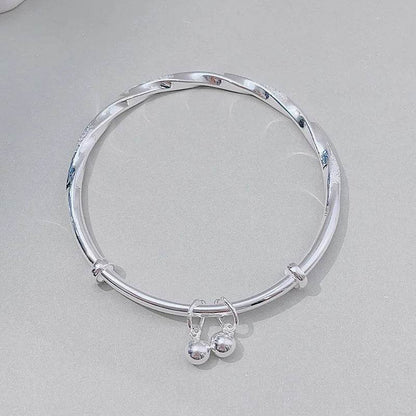 925 Sterling Silver Full-blown Flowers Bracelet For Women Original Texture Adjustable Solid Bracelets Light Luxury Party Jewelry - Imbasat