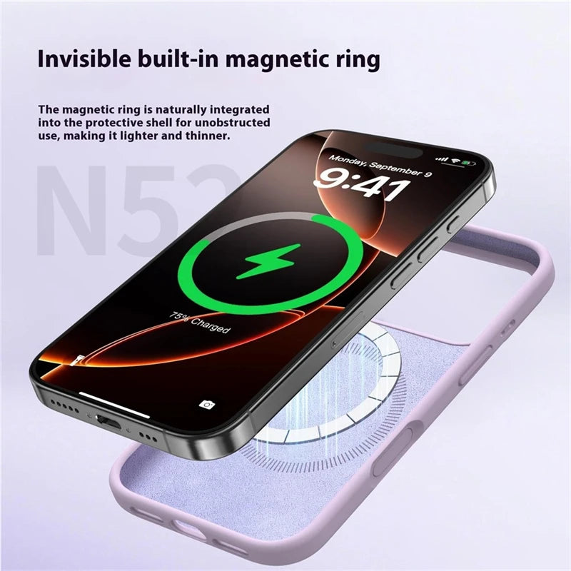 Slim Liquid Silicone Magnetic Magsafe Case for IPhone