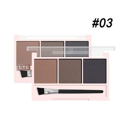 3-Color Brow Powder Set with Brush - Long-lasting, color-resistant, versatile contour makeup set for natural, three-dimensional