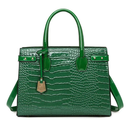 Pantent Leather Women Messenger Bags Crocodile Female Crossbody Shoulder Hand bags For Women 2024 High Quality Ladies Handbags - Imbasat