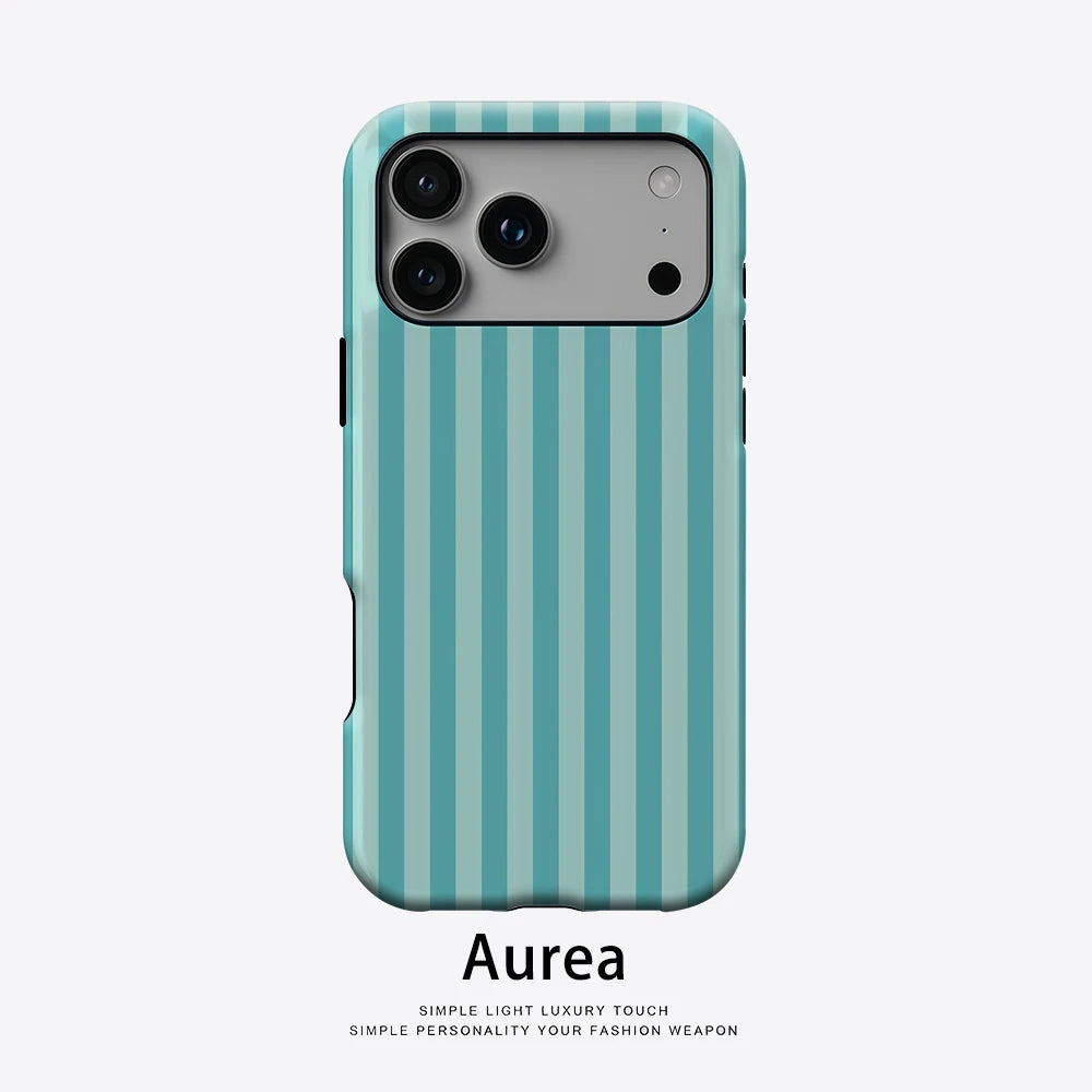 Mint Stripe Magnetic Phone Case for IPhone