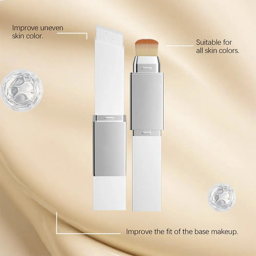 2 in 1 Color Changing Foundation Stick Smart Shade Adjusting Lightweight Creamy Formula Natural Matte Finish Buildable Coverage