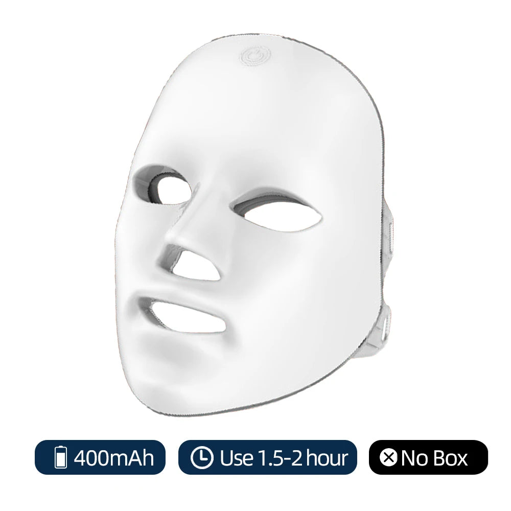 Rechargeable Facial LED Mask 7 Colors LED Photon Therapy Skin Rejuvenation