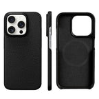 Cowhide Lychee Leather Phone Case for iPhone