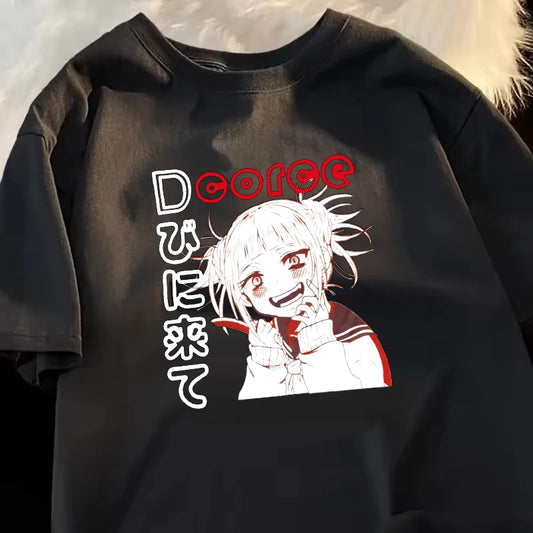 Streetwear Japanese Anime Girl Punk Goth Y2k Women T Shirt 2000s Top Tee Women Funny T-shirts Female Harajuku Clothing Tshirt
